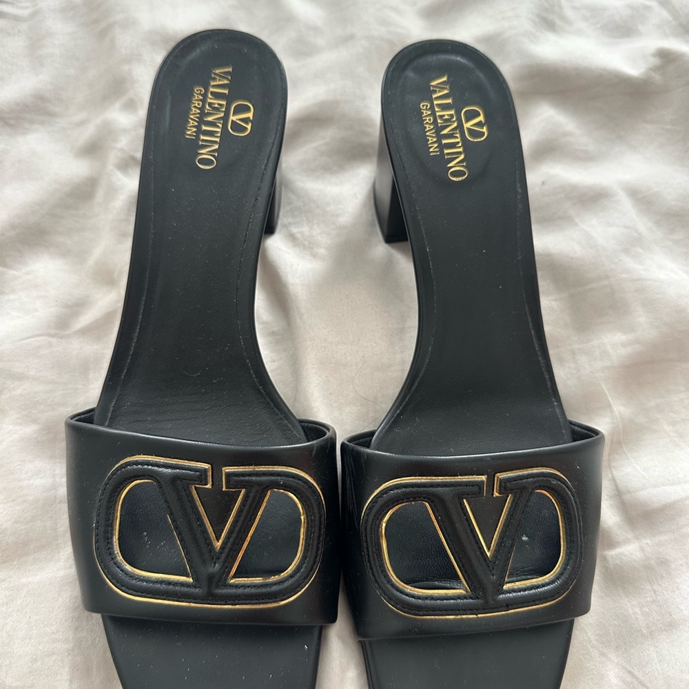 Valentino VLOGO 60 cutout leather mules